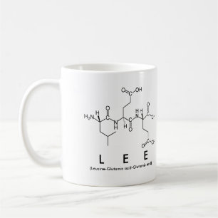 Lee peptide name mug