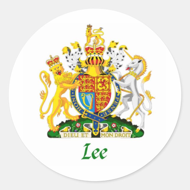 Lee Shield of Great Britain Classic Round Sticker (Front)