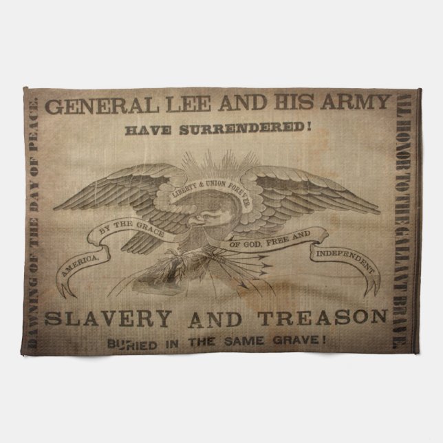 Lee Surrenders! Tea Towel (Horizontal)