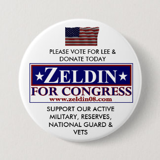 LEE ZELDIN FOR CONGRESS 7.5 CM ROUND BADGE