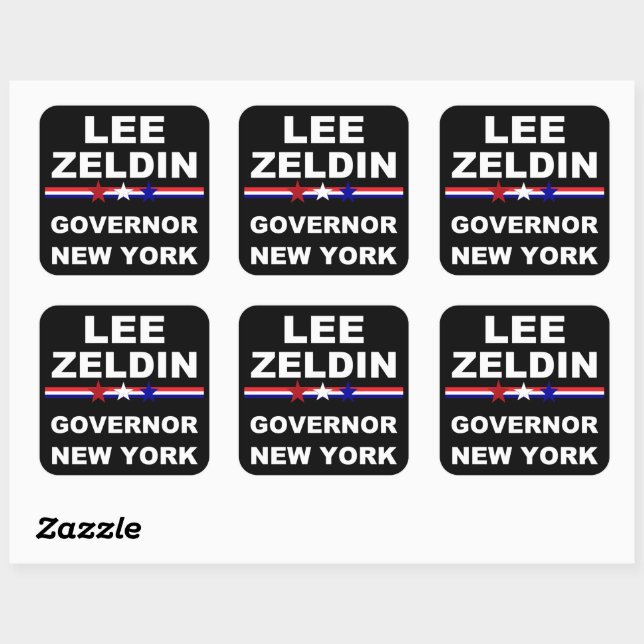 Lee Zeldin Governor New York 2022 Square Sticker (Sheet)