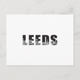 Leeds City Cityscape Skyline Trip Funny Gift Postcard