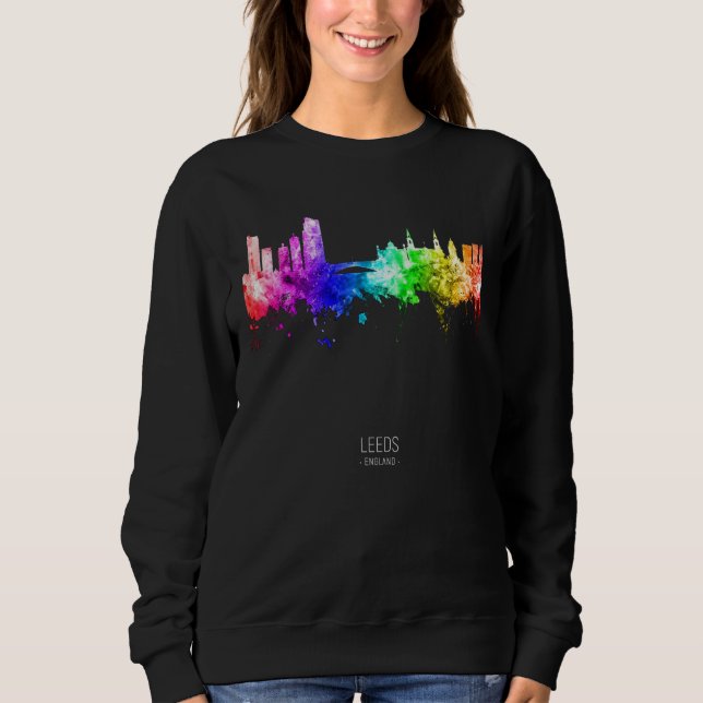 Leeds England Skyline Skyscrapers Sweatshirt (Front)