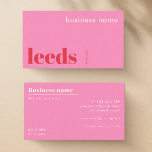 Leeds England UK company Business Card