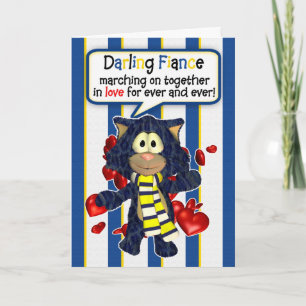 Leeds Fan Valentine's Day Card Fiance With Cat