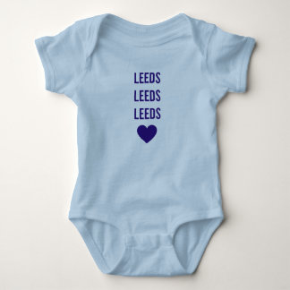 LEEDS LEEDS LEEDS LUFC Personalised Blue Babygrow Baby Bodysuit