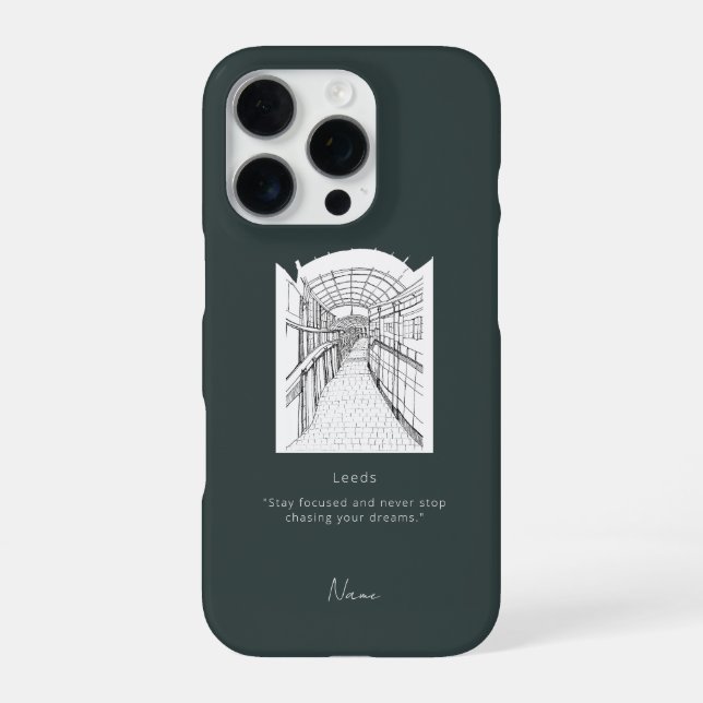 Leeds Tone Sketch iphone case  (Back)