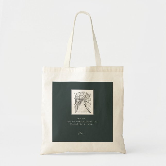 Leeds Tone Sketch Tote Bag (Front)