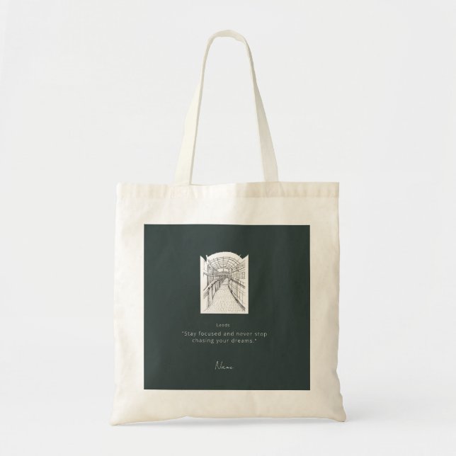 Leeds Tone Sketch Tote Bag (Front)