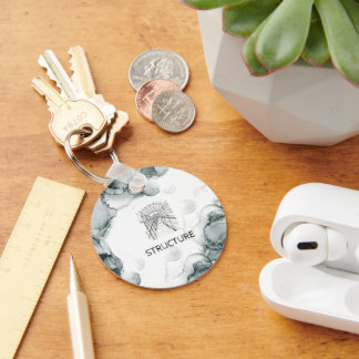 Leeds Tone Watercolor  Key Ring