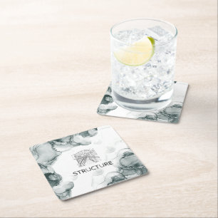 Leeds Tone Watercolor Square Paper Coaster