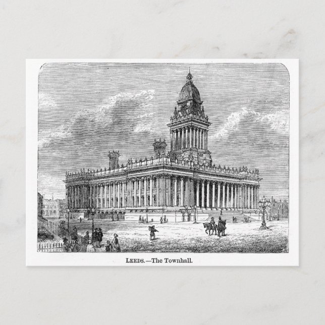 Leeds Townhall Postcard (Front)