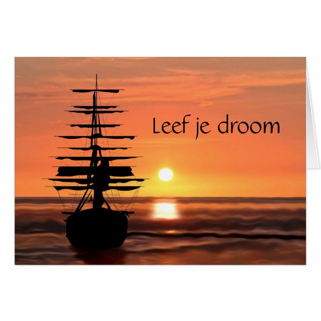 Leef je droom Grusskarte (Front Horizontal)