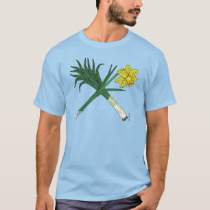 Leek and Daffodil Crossed T-Shirt