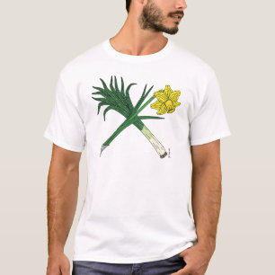 Leek and Daffodil Crossed T-Shirt