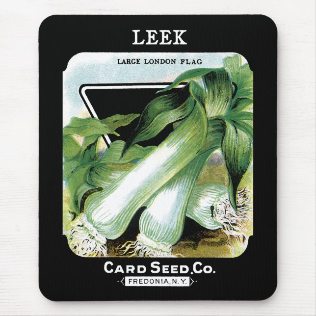 Leek Seed Packet Label Mouse Mat (Front)