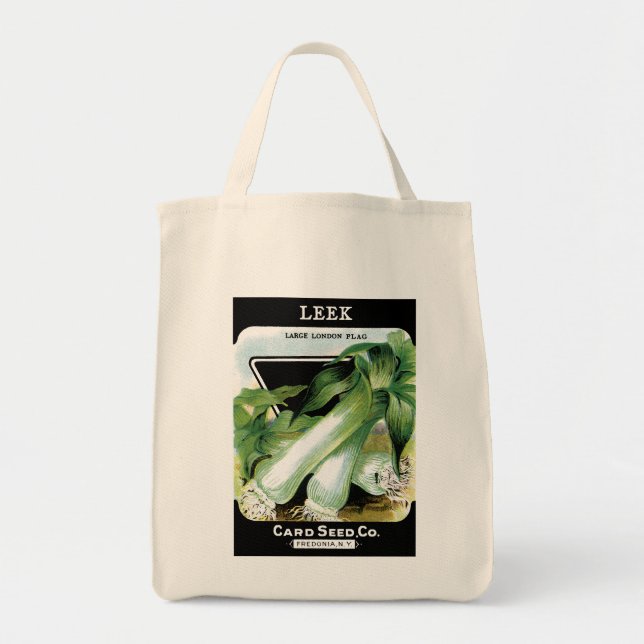 Leek Seed Packet Label Tote Bag (Front)