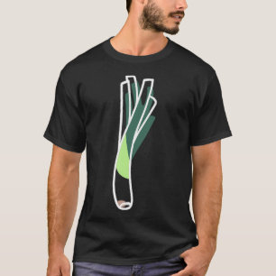 Leek Vegetable Funny Leek Design T-Shirt
