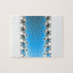 Leenece - Blue Fractal Jigsaw Puzzle