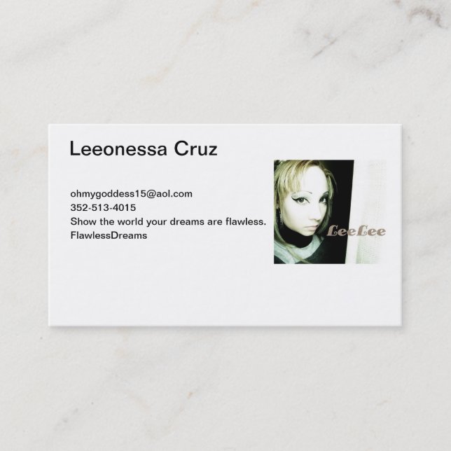 Leeonessa's  business card (Front)