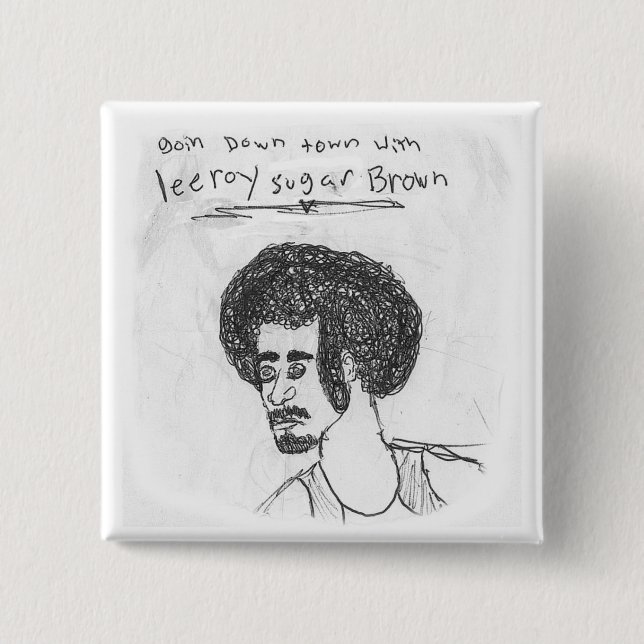 Leeroy Sugar Brown 15 Cm Square Badge (Front)