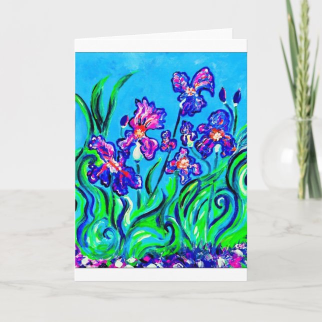 Lee's Irises Greeting Card (Front)