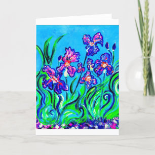 Lee's Irises Greeting Card