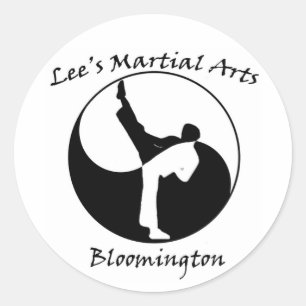 Lee's Martial Arts Logo Classic Round Sticker