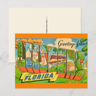 Leesburg Florida Greetings Postcard