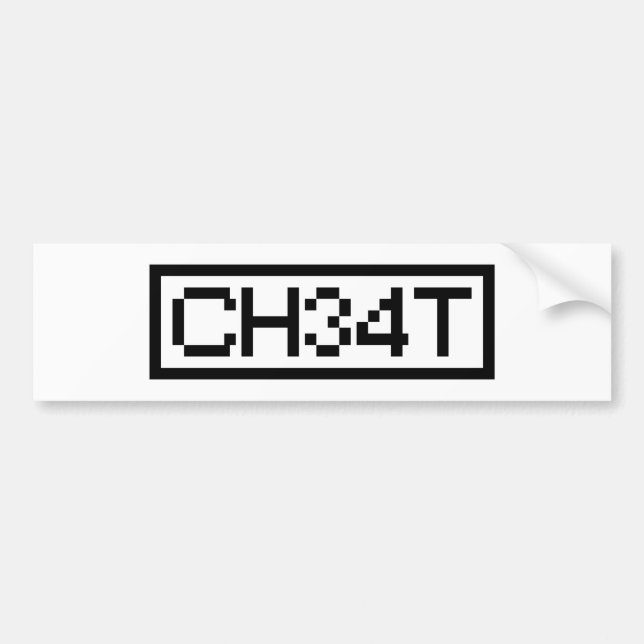 LEET CHEAT BUMPER STICKER (Front)