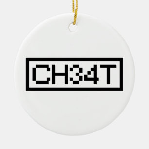 LEET CHEAT CERAMIC TREE DECORATION