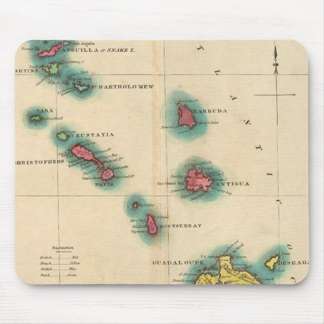 Leeward Islands Mouse Mat (Front)