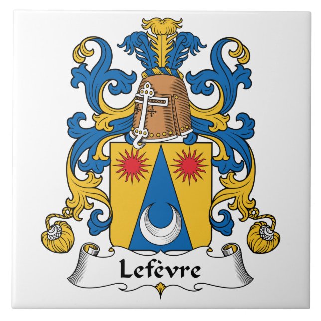 Lefevre  Family Crest Tile (Front)
