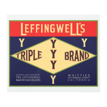 LEFFINGWELL'S TRIPLE Y BRAND WHITTIER CA