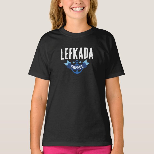 Lefkada Greece Kids Girls' t-shirts (Front)