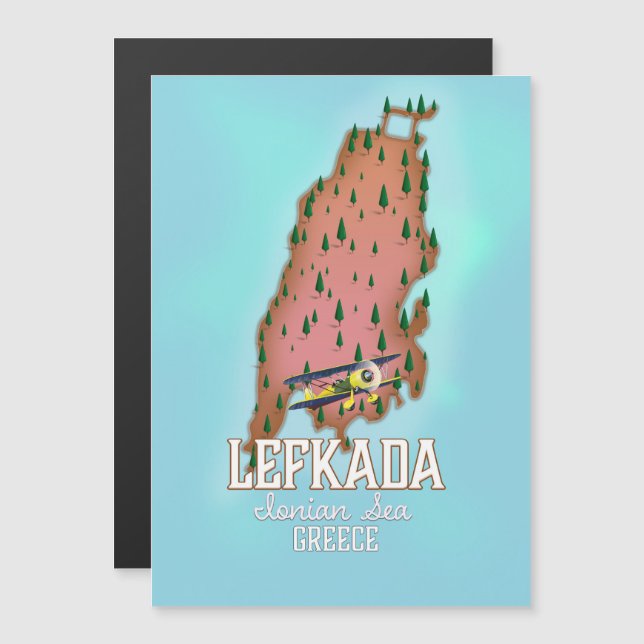 Lefkada Greece travel poster. (Front/Back)