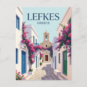 Lefkes Greece Postcard