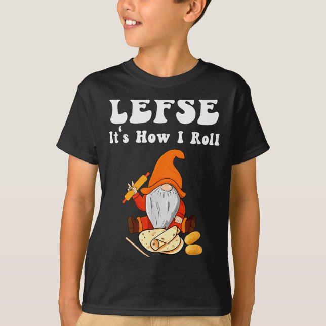 Lefse It's How I Roll Christmas  T-Shirt (Front)