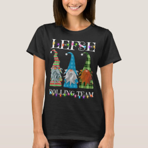 Lefse Making Rolling Team Garden Gnome Christmas P T-Shirt
