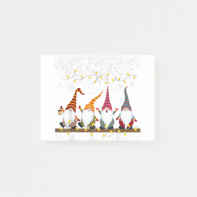 Lefse making rolling team gnome xmas merry christm post-it notes (Front)