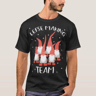 Lefse Making Team God Jul Gnome Tomte Xmas Santa C T-Shirt