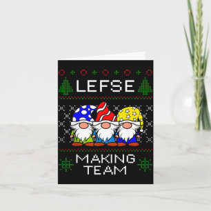 Lefse Making Team Ugly Christmas Sweater Card