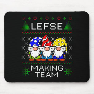 Lefse Making Team Ugly Christmas Sweater Mouse Mat