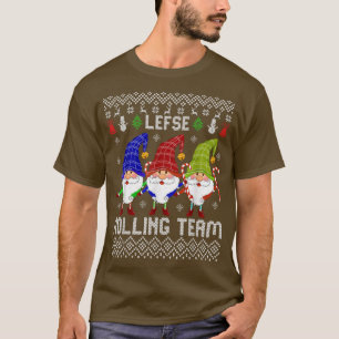 Lefse Rolling Team Christmas Baking Tomte Gnome Xm T-Shirt