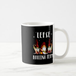 Lefse Rolling Team Gnomes Christmas Xmas Plaid Kid Coffee Mug