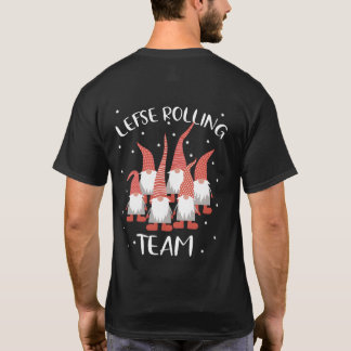 Lefse Rolling Team God Jul Gnome Tomte Xmas Santa  T-Shirt