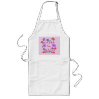 Lefse You Betcha Pink Red Blue Flowers Apron