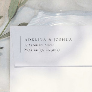 Left-Aligned Elegant Typography Return Address Rubber Stamp