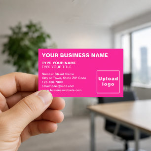 Left-Aligned Pink Business Cards