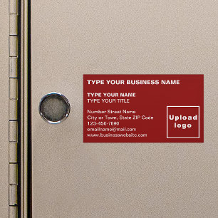 Left Aligned Red Magnetic Business Card